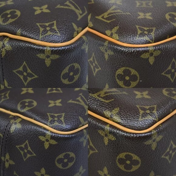 LOUIS VUITTON LV Logo Deauville Hand Bag Monogram Leather Brown M47270 75EB357 - Picture 3 of 16